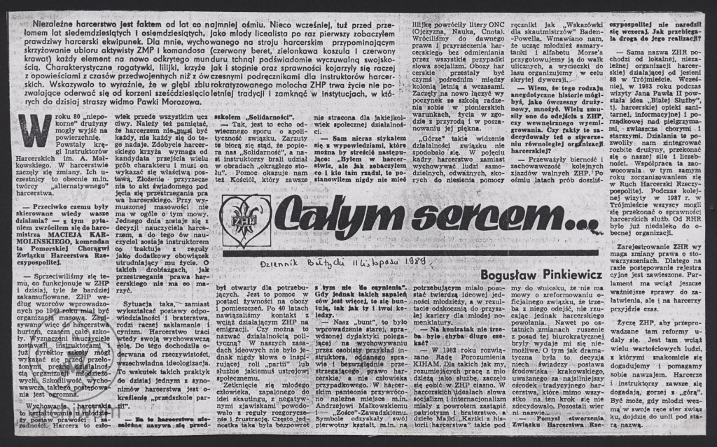 Plik:Wycinek prasowy z Dziennika Bałtyckiego 1989-11-11 Całym Sercem.jpg