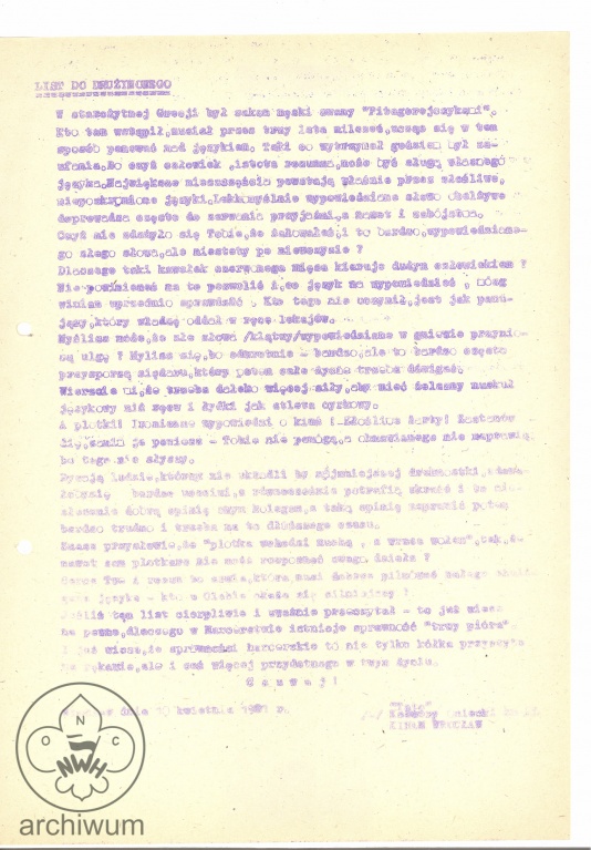 Plik:1981-04-10 Wroclaw Ksawery Osiecki Tato z KIHAM List do druzynowego.jpg