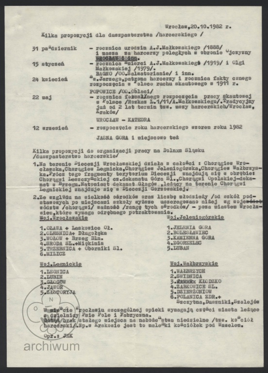 Plik:1982-10-20 Wroclaw Kilka propozycji dla duszpasterstwa harcerskiego oprac. JAK.jpg