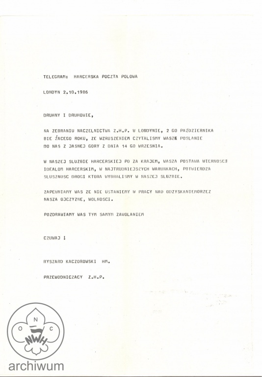 Plik:1986-10-02 Londyn telegram ZHPpgK ws poslania z Jasnej Gory 14-09.jpg