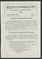 1994-04 Krakow Biuletyn Informacyjny wydzialu zagranicznego ZHR nr 9.jpg
