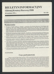 1991-09-20 Warszawa Biuletyn Informacyjny Głowna Kwatera Harcerzy nr 4.pdf