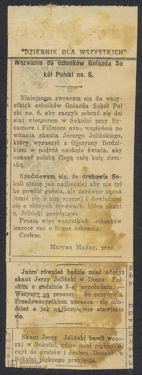 Plik:1928 USA Dziennik dla wszystkich Jerzy Jeliński podróż wycinki prasowe różne 002.jpg