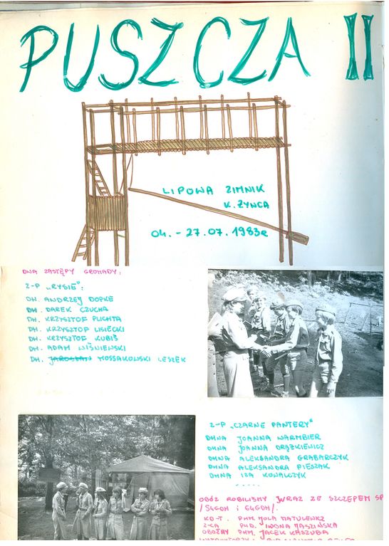 Plik:1983 Lipowa Zimnik. Obóz Puszcza II. Szarotka125 fot. J.Kaszuba.jpg