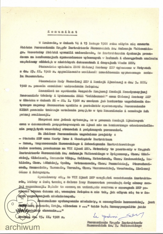 Plik:1981-02-15 Krakow komunikat ze zbiorki RP KIHAM w KrakowIe str.1.jpg