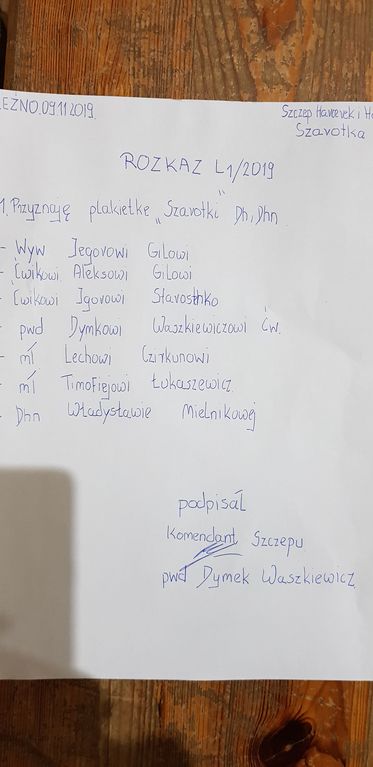Plik:2019 09 listopad. Leźno. Powstanie Szczepu Szarotka na Białorusi.025 fot. J.Kaszuba.jpg