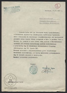1981-01-21 Katowice Pismo przewodnie KH do rozsyłanych postulatów konfrencji s-w hufca.jpg