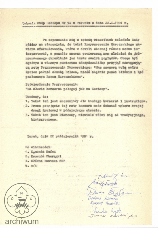 Plik:1981-10-22 Torun uchwala 54 szczepu ws roty Przyrzeczenia Harcerskiego.jpg