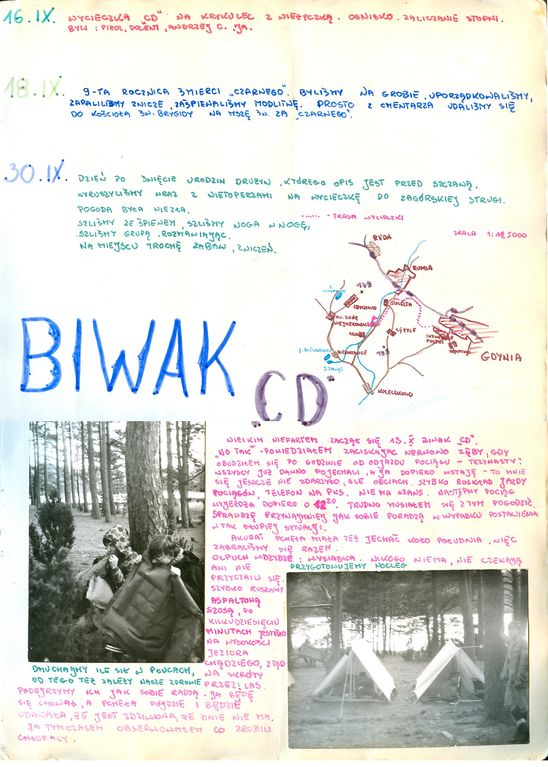 Plik:1984 Biwak CD. jez. Chądzie . Szarotka006 fot. J.Kaszuba.jpg
