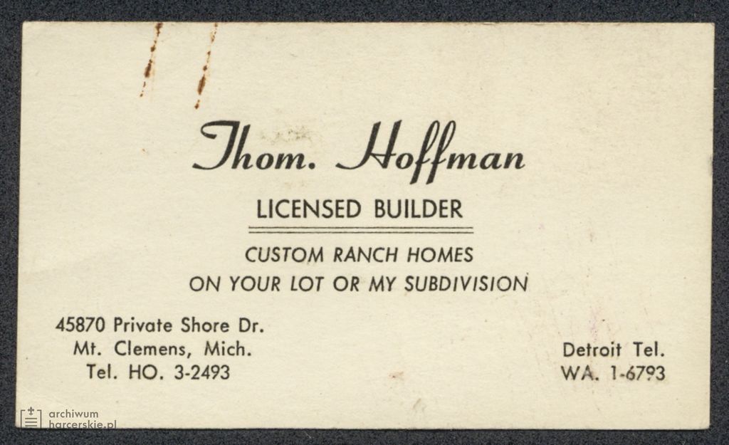 Plik:1928 USA Detroit Thom Hoffman wizytowka.jpg