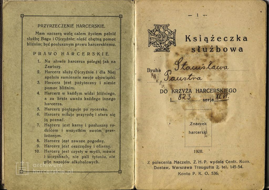 Plik:1928 Poznań Stanisław Panster ZHP Książka służbowa 002.jpg