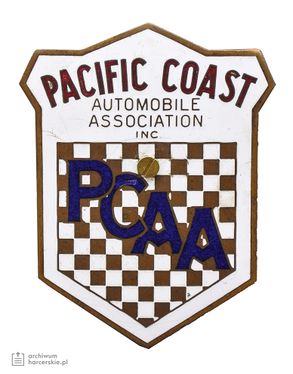 1926 28 Jerzy Jeliński podróż dookoła świata odznaki automobilowe Pacific Coast.jpg