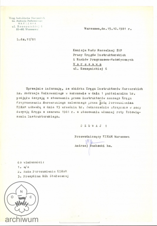 Plik:1981-10-15 Warszawa informacja Warszawskiego KIHAM ws roty do komisji RN ZHP.jpg