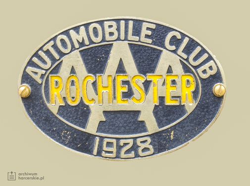 1926 28 Jerzy Jeliński podróż dookoła świata odznaki automobilowe Rochester.jpg
