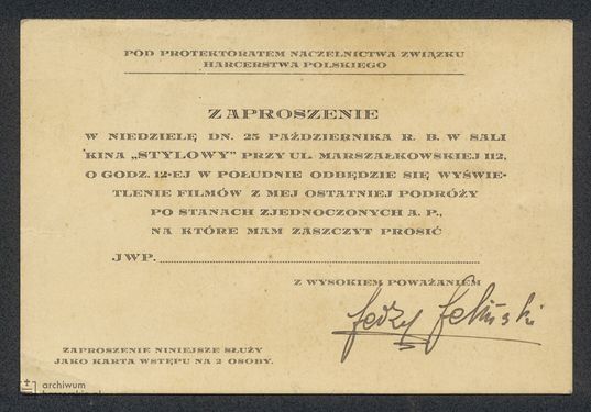 1929-10 Warszawa Jerzy Jeliński zaproszenie 001.jpg