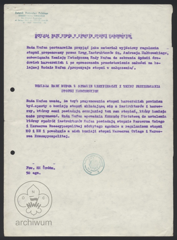 Plik:1981-82 Krakow uchwala Rady Hufca Śródmiescie ws stopni harcerskich.jpg