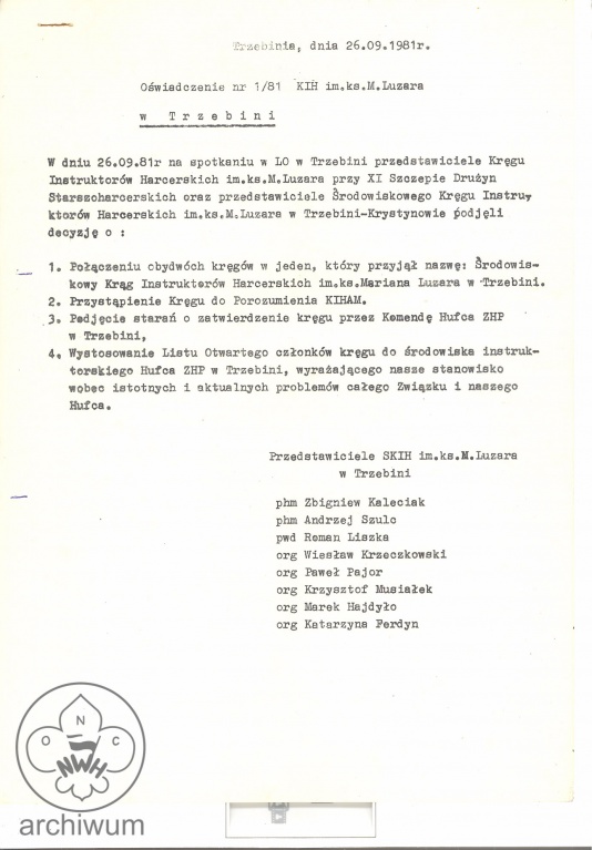 Plik:1981-09-26 Trzebinia Oswiadczenie SKIH im ks Luzara o przystapieniu do Porozumienia KIHAM.jpg