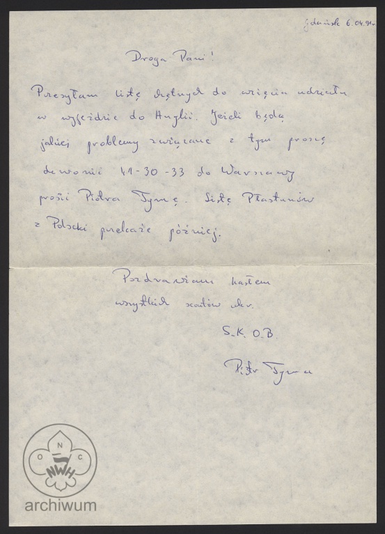 Plik:1991-04-06 Gdańsk, List przewodni do listy chętnych do wyjazdu do Anglii.jpg