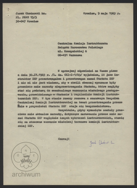 Plik:1982-05-09 Wroclaw list JChodorskiego di CKI ws zarzutow lamania statutu ZHP.jpg