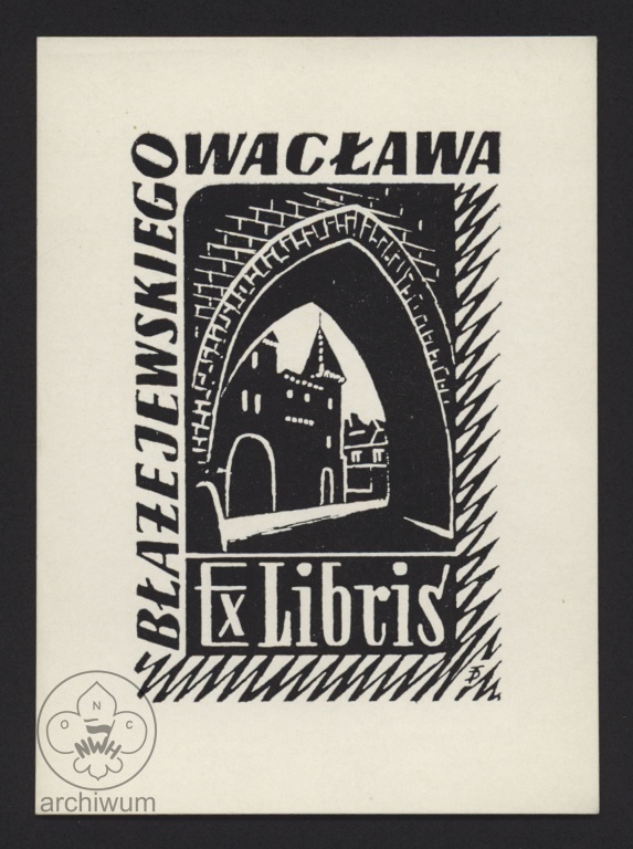 Plik:ExLibris Wacława Błażejewskiego.jpg