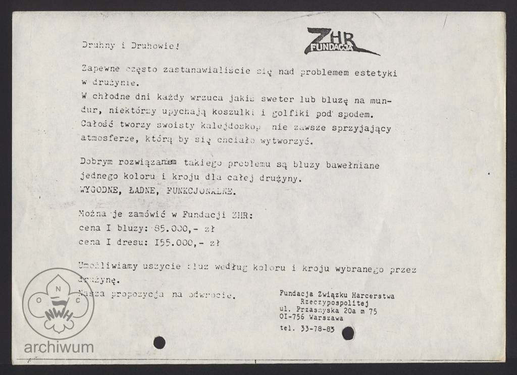 Plik:1991 Ogłoszenie fundacji ZHR o bluzach.jpg