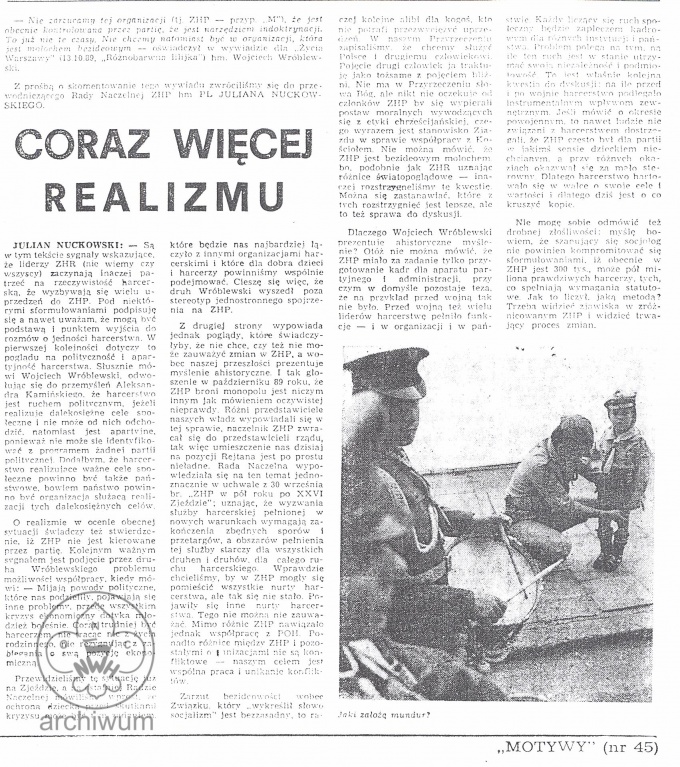 Plik:1989 Warszawa artykuł Coraz wiecęj realizmu w Motywy nr 45.jpg