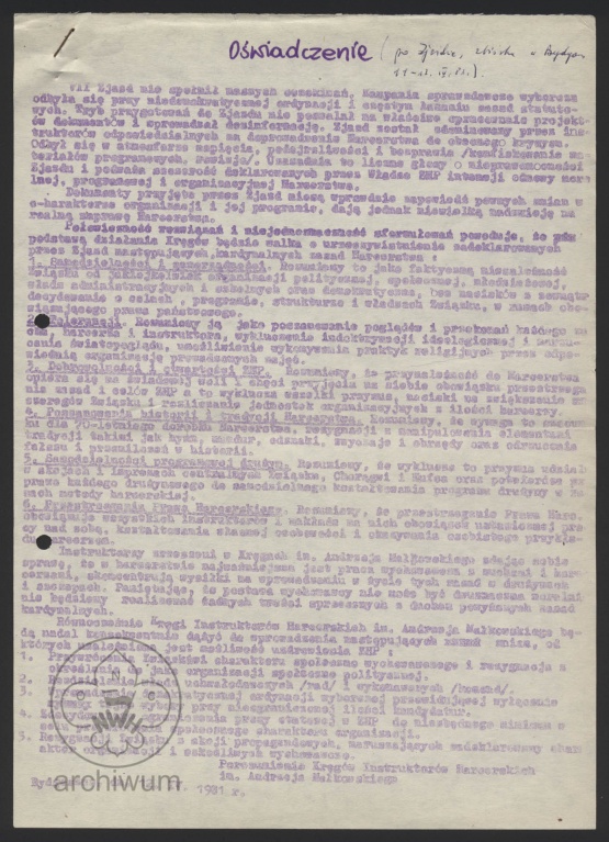 Plik:1981-04-12 Bydgoszcz oswiadczenie Porozumienia KIHAM ws efektow VII Zjazdu ZHP.jpg
