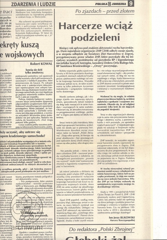 Plik:Artykul J Bukowski - Harcerze wciaz podzieleni - w Polska Zbrojna.jpg