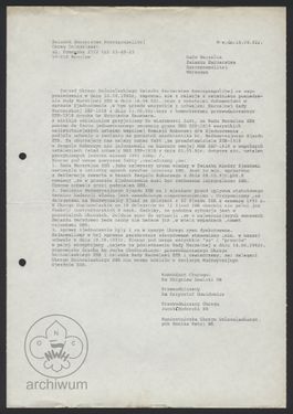 1992-06-16 Wrocław Stanowisko Zarządu Okręgu Dolnośląskiego ZHR ws zwołania przez RN Nadzwyczajnego Zjazdu ZHR.jpg