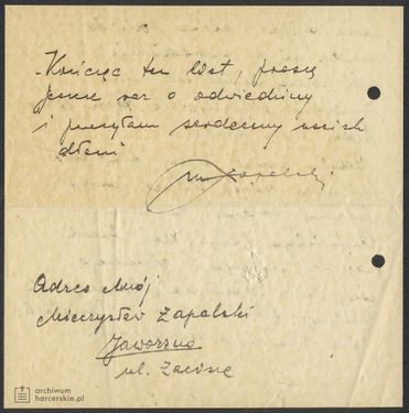 1929-07-31 Jaworzno list od Mieczysława Zapalskiego 003.jpg