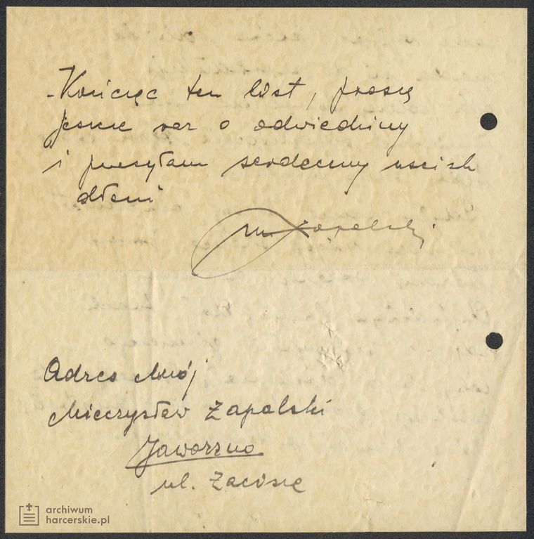 Plik:1929-07-31 Jaworzno list od Mieczysława Zapalskiego 003.jpg