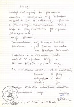 1982-09-14 Krakow KIHAM Krakow Protokol glosowania nt rozwiazaniu Kregu.jpg