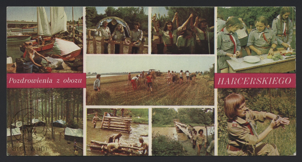 Plik:Kartka pocztowa - Pozdrowienia z obozu harcerskiego (1).jpg