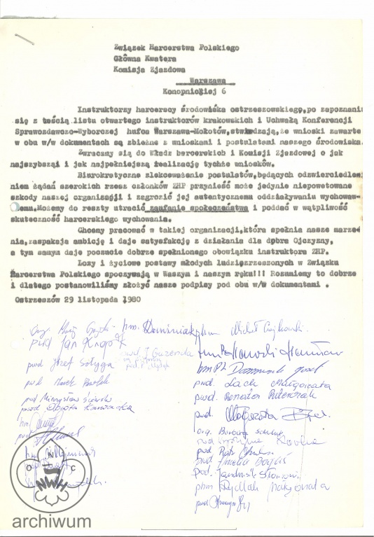 Plik:1980-11-29 Ostrzeszow lista i podpisy poparcia pod Listem krakowskim.jpg