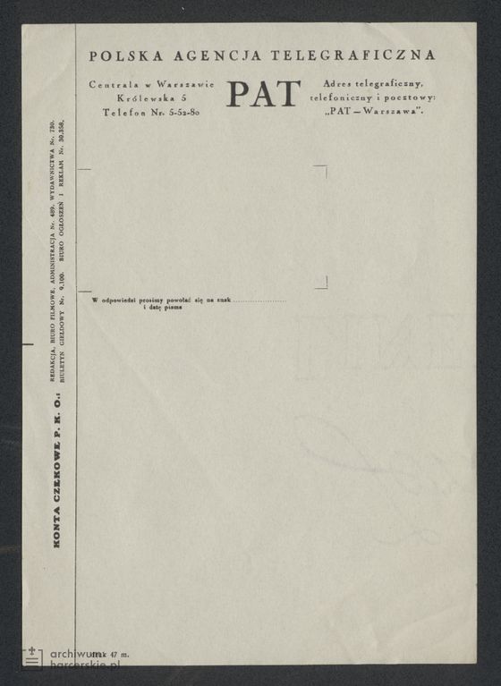 Plik:1930te PAT papier firmowy czysty Jerzy Jeliński Laborpat.jpg