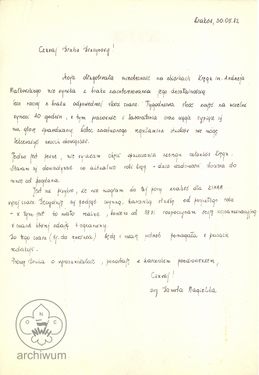 1982-0530 Krakow odpowiedz Danuty Magielskiej na pismo w sprawie potwierdzena czlonkostwa w KIHAM.jpg