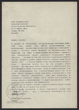 1990 List do Stanisława Berkiety z ZHP pgK polecający hm A Kisila jako przedstawiciela harcerstwa w Polsce na konferencje skautowe.jpg