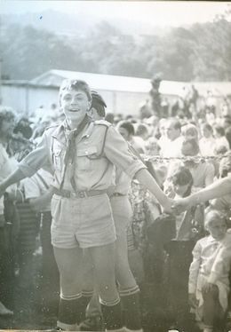 1984 Szczawa. Zlot byłych partyzantów AK z udziałem harcerzy. Szarotka044 fot. J.Kaszuba.jpg