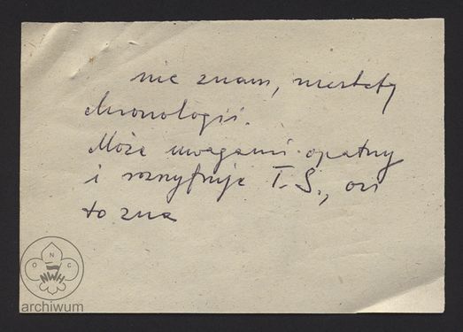 1943 Notatka, prawdopobnie do artykułów hm Bolka (z archiwum E. Zurna).jpg